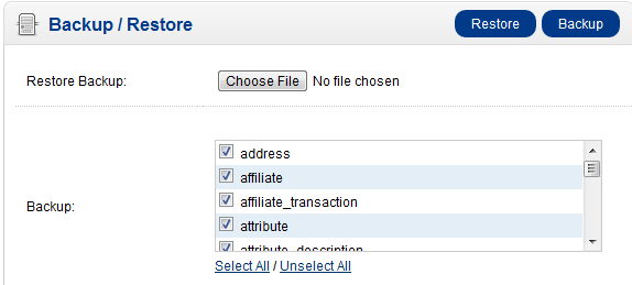 backup restore backend