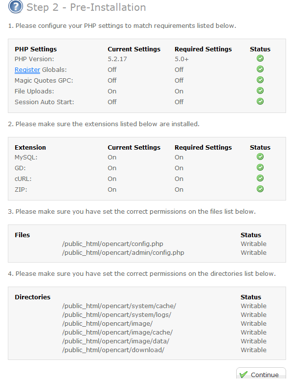 opencart step2