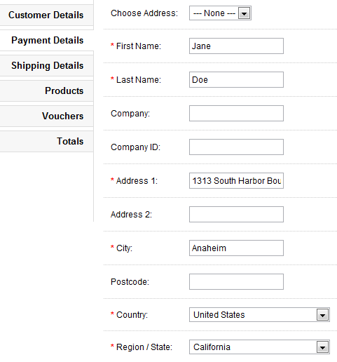 orders payment details