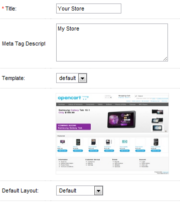 setting store tab