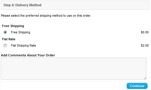 shipping delivery method