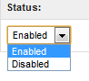 Status enable disable